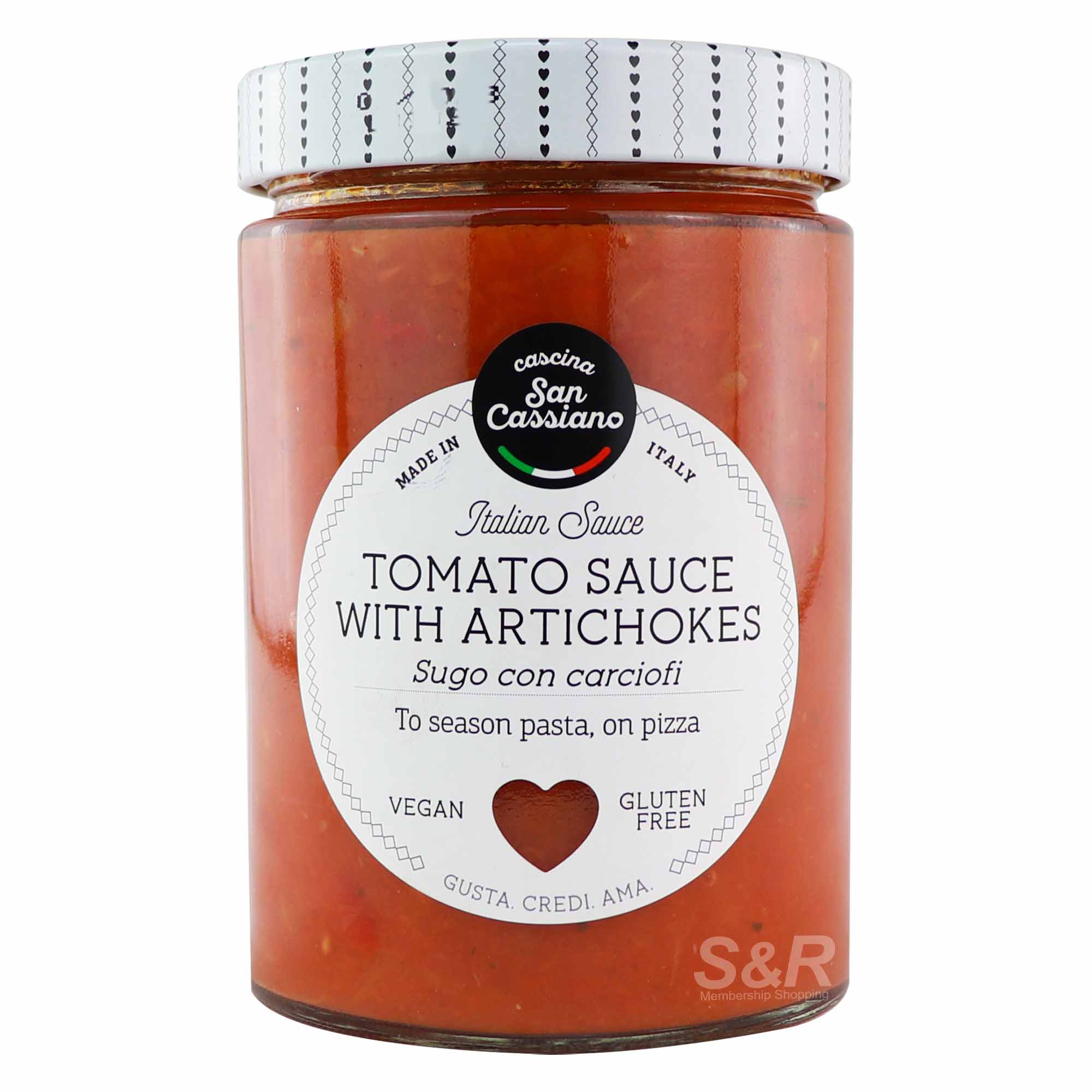 Cascina San Cassiano Italian Tomato Sauce With Artichoke 540g Cascina San Cassiano Italian Tomato Sauce With Artichoke 540g